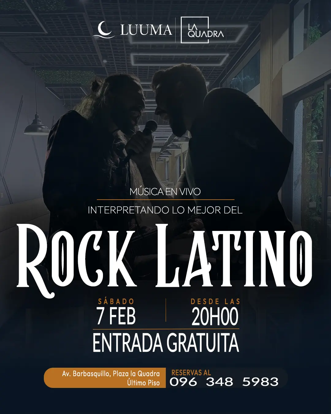 Música en vivo en Manta - Rock Latino en Luuma Rooftop