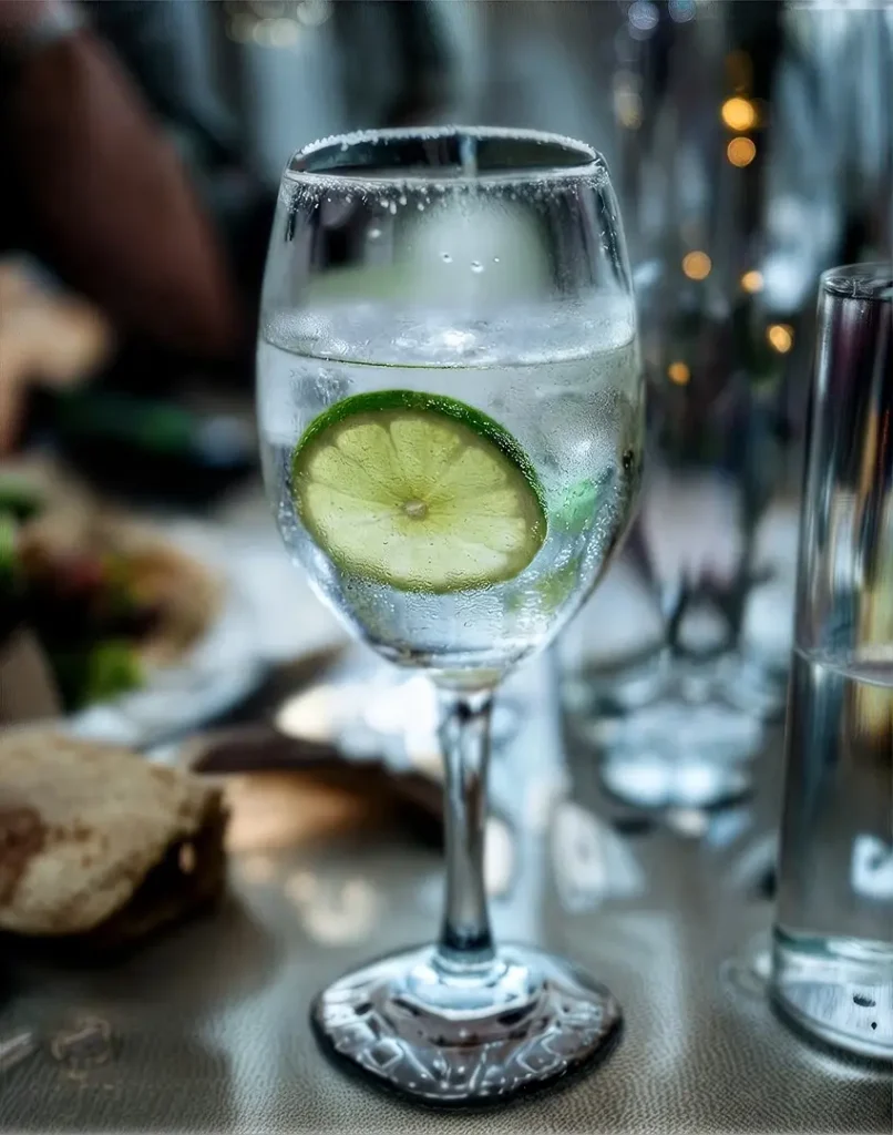 Gin tonic en Manta Luuma con presentación refrescante