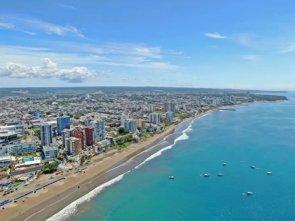 Manta beaches Ecuador with scenic coastal views